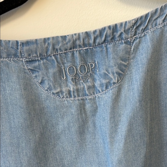 Joop Sz M Blue Chambray Buttoned Tank Top - Picture 6 of 10